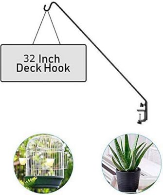 Image showing  Deck Hook, Double Forged Solid Metal Single pc. Rod, Ideal for Bird Feeders, Plant Hangers, (1 Pack).