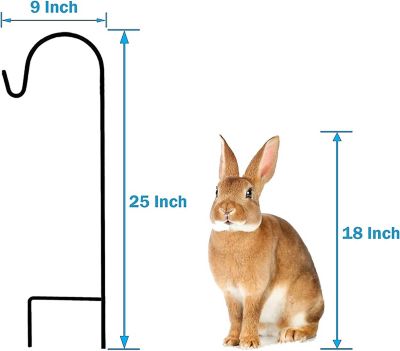 Image showing  Shepherds Hook (2 Pack), 25-Inches Made of Premium Metal for Hanging Solar Light, Bird Feeders.