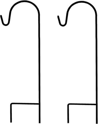 Image showing 7 th Ashman Shepherds Hook (2 Pack), 25-Inches Made of Premium Metal for Hanging Solar Light, Bird Feeders.