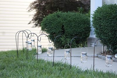 Image showing  Shepherds Hook (8 Pack), 25-Inches Made of Premium Metal for Hanging Solar Light, Bird Feeders.