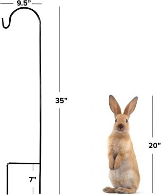 Image showing  Shepherds Hook (4 Pack) 35-Inches, Made of Premium Metal for Hanging Solar Light, Bird Feeders.