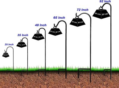 Image showing  Shepherd Hook 48-Inch 10MM (10 Pack), Rust Resistant Steel Hook Ideal for Wedding, Hanging Plant Basket, Lantern, Feeder