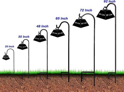 Image showing  Shepherd Hook 48-Inches (2 Pack), Rust Resistant Steel Hook Ideal for Weddings, Hanging Plant Baskets, Lanterns, Feeders