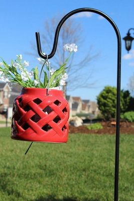 Image showing  50 in. Steel Rust-Resistant Shepherd Hook, Ideal for Weddings, Hanging Plant Baskets, Lanterns, and Feeders