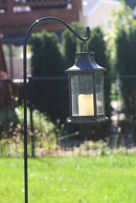 Image showing  Shepherd Hook 65-Inch (1 Pack), Rust Resistant Steel Hook Ideal for Weddings, Hanging Plant Baskets, Lanterns, Feeders.