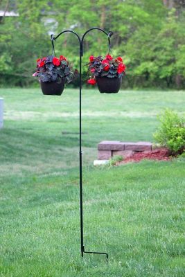 Image showing  Shepherd Hook 65-Inch (2 Pack), Rust Resistant Steel Hook Ideal for Weddings, Hanging Plant Baskets, Lanterns, Feeders.