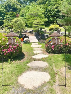 Image showing  Shepherd Hook (2 Pack), 72-Inches Rust Resistant Steel Hook Ideal for Weddings, Hanging Plant Baskets, Lanterns, Feeders