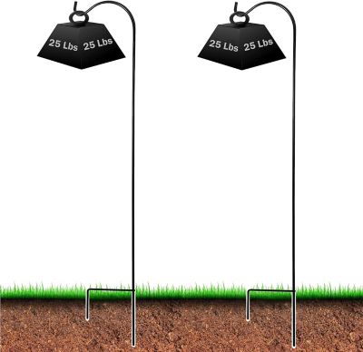 Image showing 5 th Ashman Shepherd Hook (2 Pack), 72-Inches Rust Resistant Steel Hook Ideal for Weddings, Hanging Plant Baskets, Lanterns, Feeders