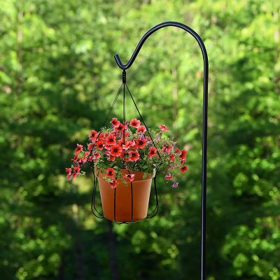 Image showing  Shepherd Hook (2 Pack), 90-Inches Rust Resistant Steel Hook Ideal for Weddings, Hanging Plant Baskets, Lanterns, Feeders