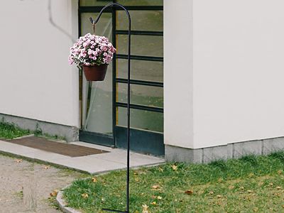 Image showing 5 th Ashman Shepherd Hook (2 Pack ) 92 in. Solid Metal Single pc. Hook, Rust Resistant, Hanging Plant Baskets.