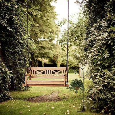 Image showing  Shepherd Curled Hook 48-Inches (2 Pack), for Hanging Feeders, Plant Hangers, Flower Basket, Christmas Lights, Lanterns.