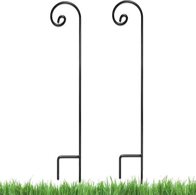 Ashman 65 in. Steel Curled Shepherd Hooks, Ideal for Hanging Bird Feeders, Plant Hanging Baskets, Christmas Lights, 2-Pack