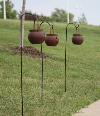 Image showing  Adjustable KD Shepherd's Hooks (4 Pack), for Hanging Bird Feeders, Lanterns, Garden Stakes, and Wedding Decor.