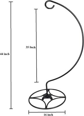 Image showing  Shepherd Hook Stand 1 pk., Bird Cage Stand, Outdoor and Indoor Flower Basket, Patio Plant and Bird Feeders.