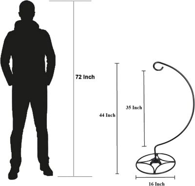 Image showing  Shepherd Hook Stand 2 pk., Bird Cage Stand, Outdoor and Indoor Flower Basket, Patio Plant and Bird Feeders.
