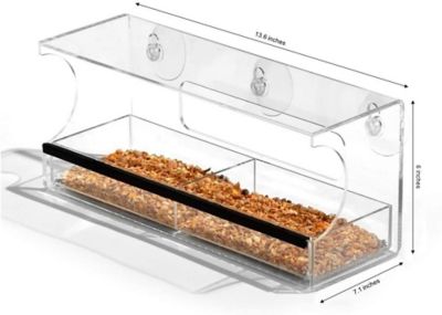 Image showing 2 th Ashman Deluxe Window Bird Feeder, Spacious Design, Long Lasting, Indoor/Outdoor Fill