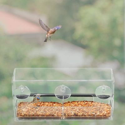 Image showing 6 th Ashman Deluxe Window Bird Feeder, Spacious Design, Long Lasting, Indoor/Outdoor Fill