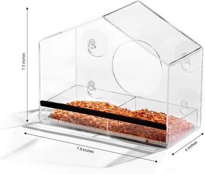 Image showing  Home Deluxe Window Bird Feeder, Spacious Design, Long Lasting, Indoor/Outdoor Fill