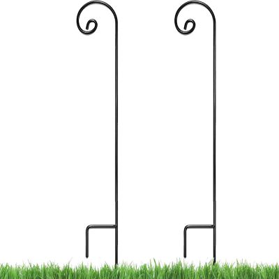 Ashman 92 in. Steel Rust-Resistant Curled Shepherd Hooks, Ideal for Hanging Heavy Plant Baskets, 2-Pack