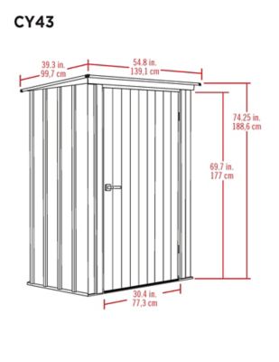 Image showing  4 ft. x 3 ft. Spacemaker Patio Shed, Juniper Berry