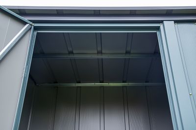 Image showing  4 ft. x 3 ft. Spacemaker Patio Shed, Juniper Berry