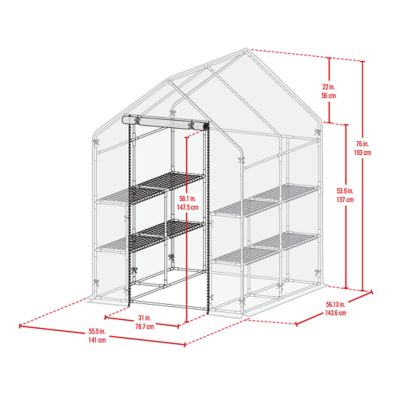 Image showing  Mini Greenhouse 4.6 x 4.6 x 6.4ft.