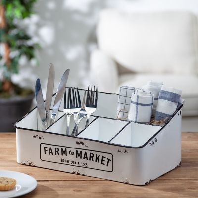 Image showing  14.3 in. Metal Container with Compartments, 2470280HDEC