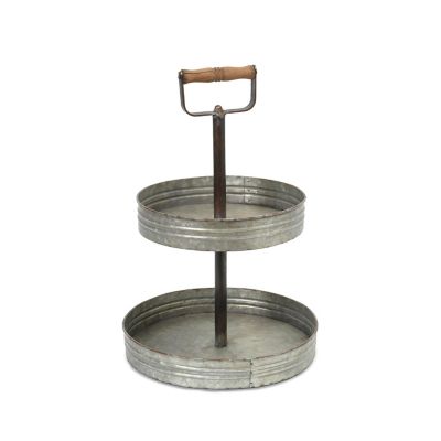 GIL 18 in. 2 Tier Metal Planter