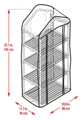 Image showing  23 x 17 x 57in. Mini Greenhouse
