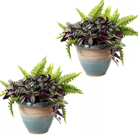 Sunnydaze Decor 1.8 gal Purlieu Ceramic Planters Pack of 2 Planters