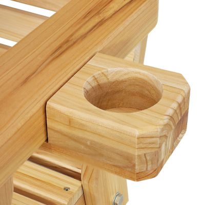 Image showing  2-Person Traditional Wooden Porch Swing with Hanging Chains, 395 lb. Capacity, 58.5 in., Brown