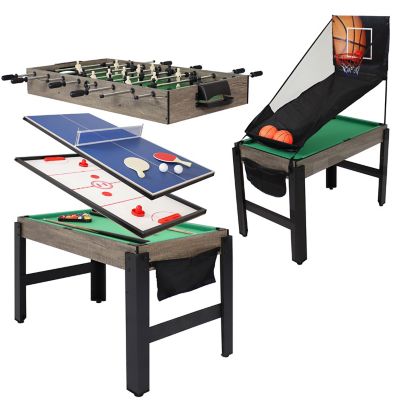 Sunnydaze Decor Modern Rustic 5-in-1 Multi Game Table
