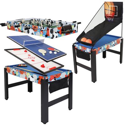 Sunnydaze Decor Sport Collage 5-in-1 Multi-Game Table