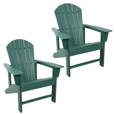 Sunnydaze Decor Outdoor Adirondack Chair - All-Weather Design - 300-Pound Capacity - 38.25 in. H - Set of 2