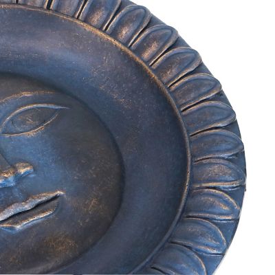 Image showing 5 th Sunnydaze Decor 26 in. Outdoor Glass Fiber Reinforced Concrete Patio Garden Facade du Soleil Bird Bath, Blue