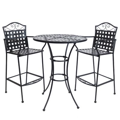 Sunnydaze Decor Outdoor Scrolling Wrought Iron Bar Set