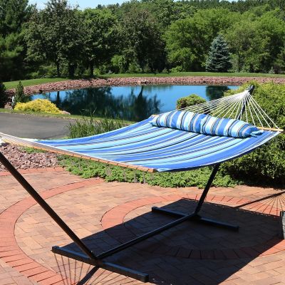 Image showing  130 in. 2-Person Quilted Fabric Hammock Pillow