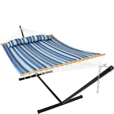 Sunnydaze Decor Quilted Fabric Hammock Bed With Stand