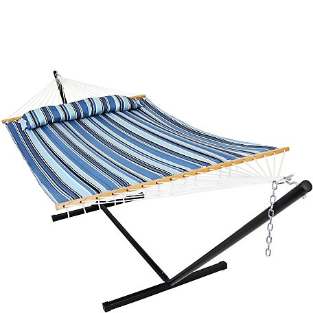 Sunnydaze Decor QUILTED FABRIC HAMMOCK BED WITH STAND