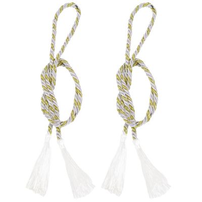 Sunnydaze Decor Rope Tiebacks With Tassels, Set of 2