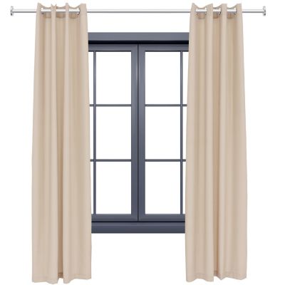Sunnydaze Decor Modern Styles Indoor/Outdoor Light Filtering Curtain Panels with Grommet Top - 52 x 96 in. - 2pc