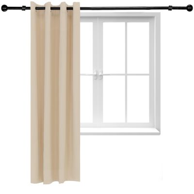 Sunnydaze Decor Room Darkening Curtain Panel with Grommet Top - 52 x 84 in. - Beige