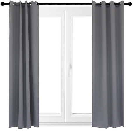 Sunnydaze Decor 2PK Indoor/Outdoor Blackout Curtain Panels with Grommet Top - 52 x 120 in.
