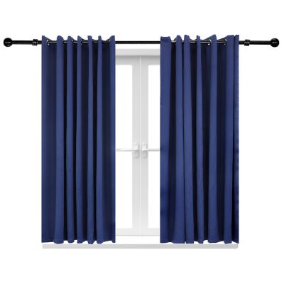 Sunnydaze Decor Blackout Curtain Panel with Grommet Top - 101 x 83 in. - Blue - Set of 2