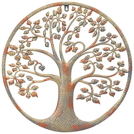 Sunnydaze Decor TREE OF LIFE METAL HANGING WALL ART, XCA-108
