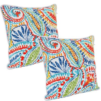 Sunnydaze Decor Indoor/Outdoor Square Accent Decorative Throw Pillows for Patio