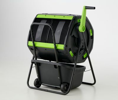 Maze 48 gal. Geared Two Compartment Compost Tumbler and Cart