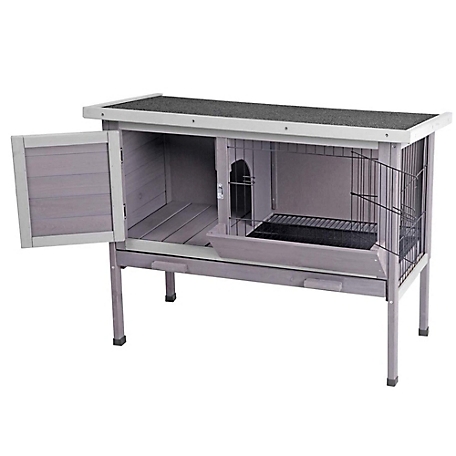 Aivituvin Outdoor Rabbit Hutch, Upgrade with Metal Wire Pan