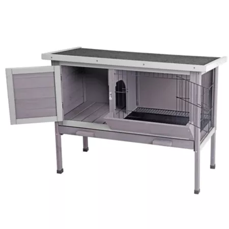 Aivituvin 1 Tier Indoor/Outdoor Rabbit Hutch Upgraded with Wire Tray 28" x 36" x 18" Rabbit Hutches