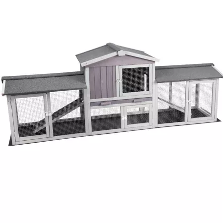 Aivituvin 2-Tier Indoor/Outdoor Rabbit Hutch Extra Large 34 in x 88 in x 20.5 in. Rabbit Hutches